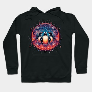 Penguin in Ornmament, Love Penguins Hoodie